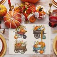thumbnail image 3 of Placemats Set of 2 - 13x19 Inch, Fall Harvest Non-Slip Washable Place Mats for Dining Table, Thanksgiving Pumpkins Sunflowers Rustic Polyester & Linen Blend Table Mats for Kitchen Party Holiday, 3 of 9