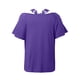 thumbnail image 5 of Blusa sexy de manga corta con encaje para mujer - Top informal con cuello en V - Corte holgado para primavera/verano/otoño - Combina con leggings y vaqueros, 5 of 5
