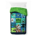 Minecraft Iconic Legends Reversible Twin Comforter and 3 Piece Sheet