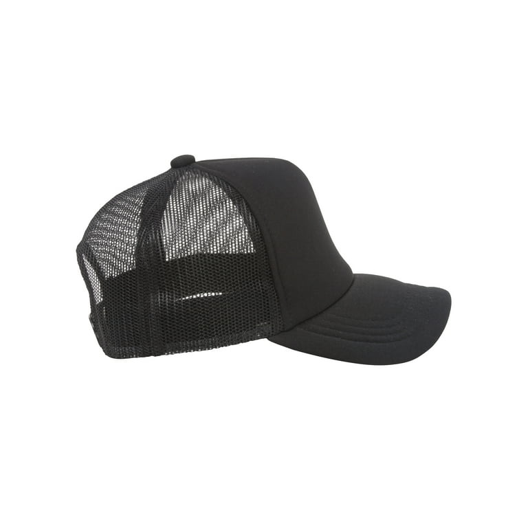 TopHeadwear Pro Youth Size Foam Adjustable Mesh Trucker Hat, Black