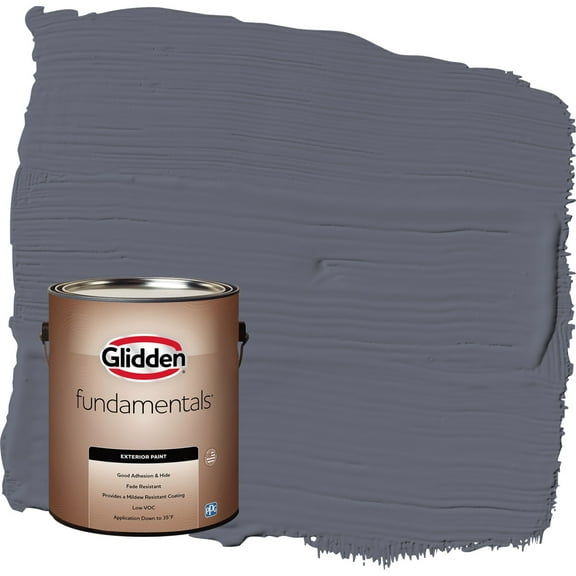 Glidden Fundamentals Alley Cat / Purple Flat Exterior Paint, 1 Gallon