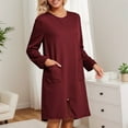 thumbnail image 5 of WDDDD Women's Long Sleeve Flowy Nightgown Sleepshirt M, 5 of 7