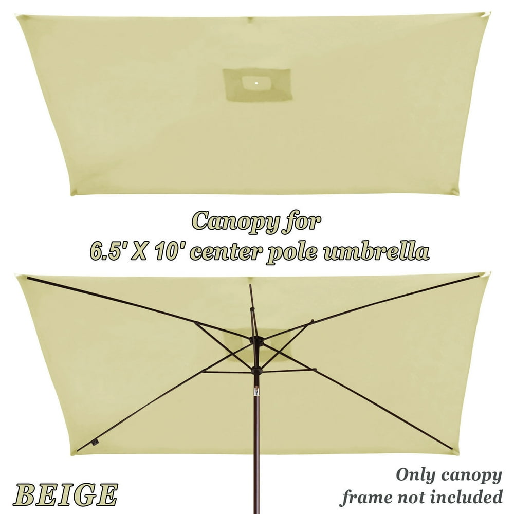 Sunrise 10 x 6.5ft 6 Ribs Outdoor, Patio Rectangle Parasol Umbrella
