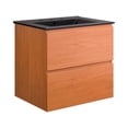 thumbnail image 2 of Modway Scenic 24" Wall-Mount Bathroom Vanity in Cherry Black, 2 of 9