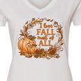 thumbnail image 4 of Inktastic I Love Fall Most of All Colorful Autumn Leaves Women's V-Neck T-Shirt, 4 of 5