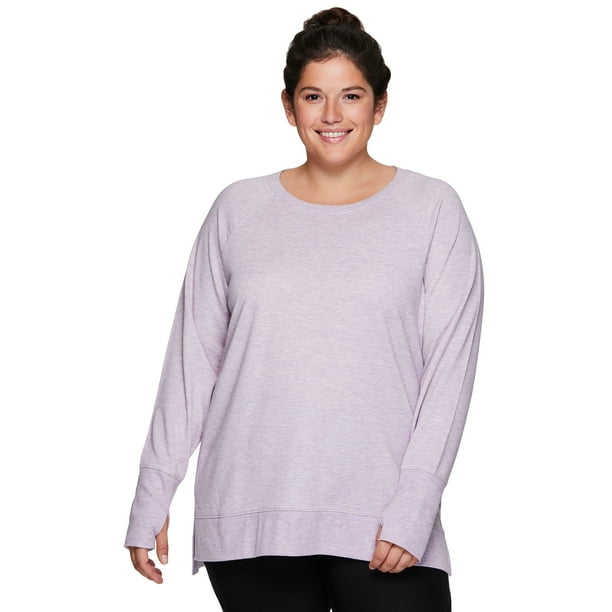 RBX Active Women's Plus Size Long Sleeve Gym Workout Yoga Tunic Top ...