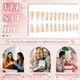 thumbnail image 2 of RAGUPEL 24Pcs Glue on Nails for Women,Hand-Painted Pattern Stiletto Press on Nails,Fresh and Natural Nails Press On,Press on Nails Long for Daily Life,Dating,Party,Taking Pictures,Style2, 2 of 7
