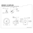 thumbnail image 2 of Kingston Brass Vintage Single Handle Shower Faucet, KB3638PLSO, Satin Nickel, 2 of 2