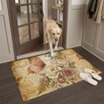 thumbnail image 2 of Entryway Rug 2'x3', Botanical Ferns Kitchen Runner Rugs Non-Slip Carpet Mats, Romantic Roses Florals Butterfly Distressed Bedside Rugs Runners Washable Floor Carpet for Bathroom Laundry Room, 2 of 8