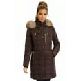 thumbnail image 3 of MICHAEL Michael Kors Women's Hooded Winter Coat with Zipper Pockets (Chocolate, M), 3 of 6