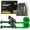 Green, variant on Rhino USA E Track Ratchet Tie Down Straps (4,500lb Break Strength) - w/ (2) Premium 2" x 16' eTrack Tie Down