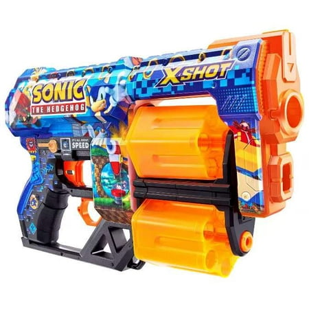 X-Shot SKINS Dread Dart Blaster - Sonic the Hedgehog by ZURU