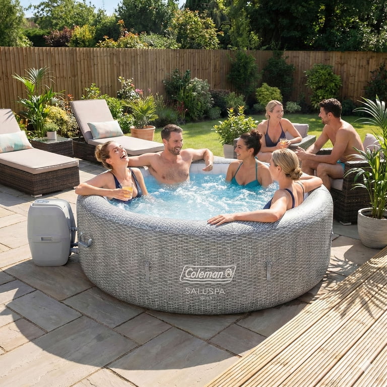ダイアナ　アクティフランジュカルソン　アイリスグレー　LL76 Coleman, Inflatable Hot Tub, Sicily 5-7 Person, Grey, 85