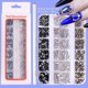 thumbnail image 4 of Diamantes de imitación 3D Decoraciones artísticas para uñas Accesorio de joyería de diamantes acrílicos Gema Brillo de uñas Carrusel Cajas de strass plateados Cristal Ongle Manicura # 147, 4 of 4