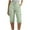 Mint Green, variant on Inleife Womens Cargo Shorts Solid Color With Elastic Waist Casual Half Shorts Pants Pocket Army Green XL