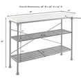 thumbnail image 4 of Crosley Furniture Madeleine Console Table, Steel with Faux Marble Top, 4 of 5