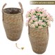 thumbnail image 3 of Maceta decorativa para flores, cesta para guardar flores hecha a mano, maceta tejida de paja, 3 of 6