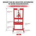 thumbnail image 2 of 6 Ton/12 Ton/ 20 Ton  Hydraulic Press with Press Plates, H-Frame Garage Floor Press, Benchtop Hydraulic Shop Press for Car Repair and Garage, Adjustable Working Table Height,Red, 2 of 6