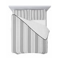 thumbnail image 7 of Quilts Twin-XL Size Bedding Set, Striped Grey Lightweight Quilted Comforter, Farmhouse Line Stripes Classic Soft Reversible Bedspread Coverlet with Pillow Covers for All Season, 68" x 98", 7 of 7