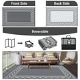 thumbnail image 4 of Outdoor Rug 8x10 Plastic Straw Rug Waterproof Patio Rug,Reversible Rug,Foldable Lightweight Outdoor Carpet with Storage Bag,4 Stakes,Outdoor Mat Reversible Camping Carpet Camping Mat for Deck,Garden, 4 of 8