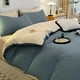 thumbnail image 5 of Juego de cama de 4 piezas de algodón lavado, color azul marino, 180x220 cm. Sábanas suaves y transpirables para mayor comodidad en dormitorios Rkxzt, 5 of 6