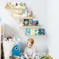 thumbnail image 6 of NiHome Solid Wood and Acrylic Floating Shelves for Children's Rooms, Nurseries, Playrooms, Easy Installation Clear Panels Book Display, Safe Reading Environment for Infants and Toddlers (Set of 4), 6 of 7