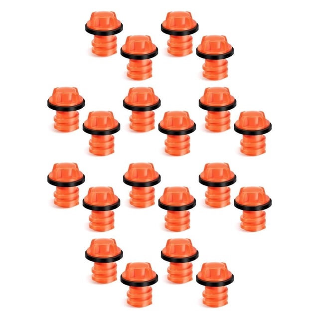 Enfriador de pesca Greeniant 2 uds Cajas Refrigeradas Tapón de Drenaje de Agua Silicona Negro Naranja