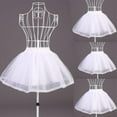 thumbnail image 2 of Women Girls Double Layers Solid Color Short Tulle Petticoats Elastic Waistband A, 2 of 9