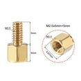 thumbnail image 3 of Uxcell Brass M2.5 5mm+5mm Male-Female Hex Standoff 100 Pack, 3 of 5