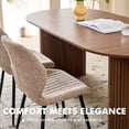 thumbnail image 4 of 70.8" Oval Dining Table for 4-6 People, Modern Farmhouse Style | Rustic Wood Grain Finish | Sturdy Elliptical Legs | Perfect for Kitchen, Breakfast, Dinner, or Reception Room, Walnut, 4 of 10