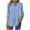 Blue, variant on Sexlip Womens Tops Dressy Casual 3/4 Tiered Bell Sleeve Blouses Double Layered Chiffon Work Tunic Shirts Black XXL