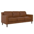 thumbnail image 3 of DHP Bryanna 3 Seater Sofa , Camel Faux Leather, 3 of 8