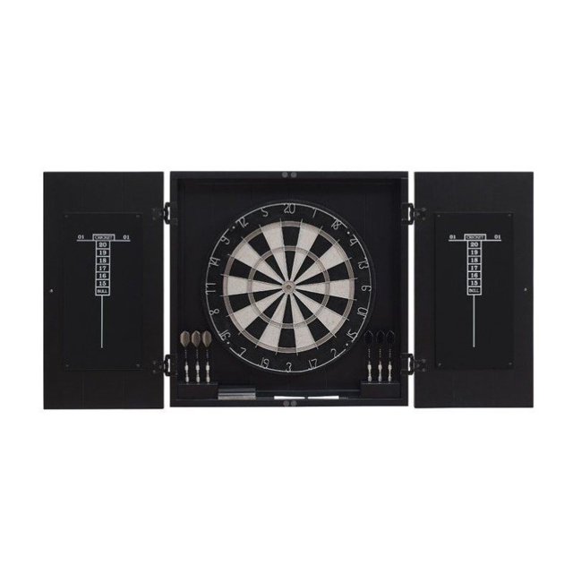American Heritage Billiards Vienna Dart Board Cabinet Set In Black