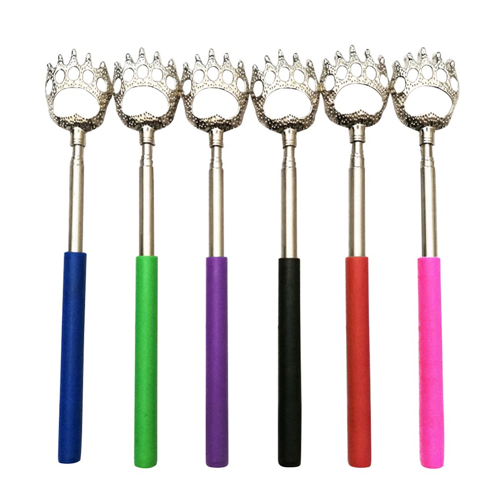 Extendable Itching Stick Back Massager Stainless Steel Curved Back