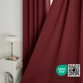 thumbnail image 5 of Deconovo Long Blackout Curtains for Patio Sliding Door, Back Tab and Rod Pocket Panels, Burgundy Red, 2 Pieces, 42"x95", 5 of 9