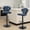 Blue, variant on Daluvenix Bar Stools with Back Sets of 2 ,Modern Barstools Adjustable Faux Leather Upholstered Swivel Bar Stools, Counter Height Bar Chairs with Back for Kitchen Island,Brown