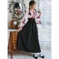 thumbnail image 5 of Kimono Sakura Girl Japanese Style Floral Print Vintage Dress Woman Costume Haori Robe Set For Party Yukata Asian Cosplay Clothes, 5 of 5