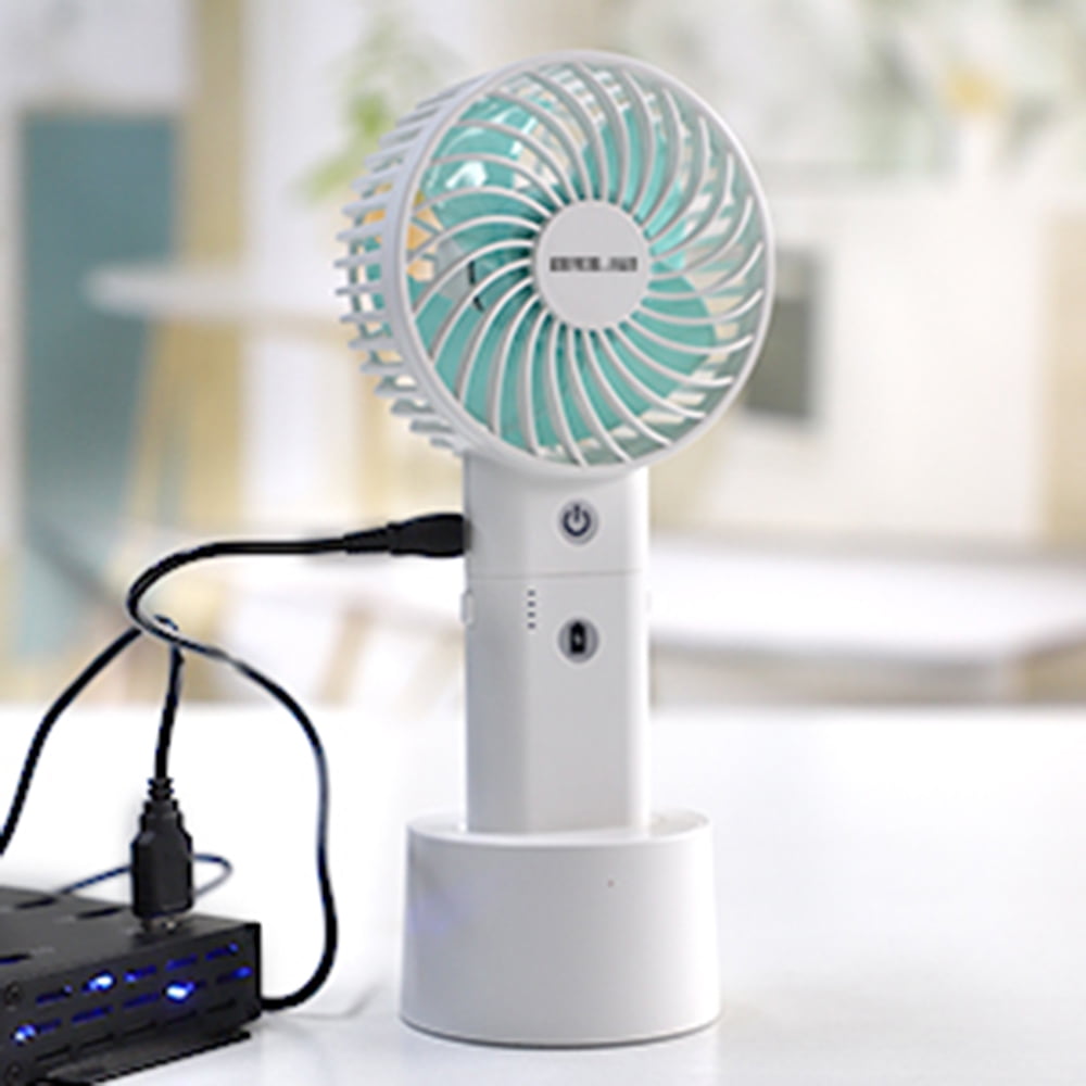 Kepooman Handheld Fan Portable, Mini Hand Held Fan, Rechargeable Handheld Fan with Base & Power Bank for Women Girls Kids Outdoor, White Kepooman Handheld Fan Portable, Mini Hand Held Fan, Rechargeable Handheld Fan with Base & Power Bank for Women Girls Kids Outdoor, White