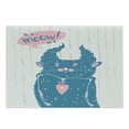 thumbnail image 1 of Colorful Cutting Board, Meow Typography in a Speech Bubble with a Bizarre Cat, Decorative Tempered Glass Cutting and Serving Board, in 3 Sizes, by Ambesonne, 1 of 2