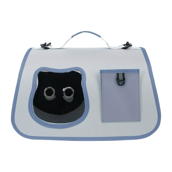 Portable Cat Carrier Bag with Breathable Window, Durable Soft-Sided Pet Travel Tote for Cats and Small Pets, Lightweight Handheld with Secure Pocket and Ventilation Holes, Pink and Grey