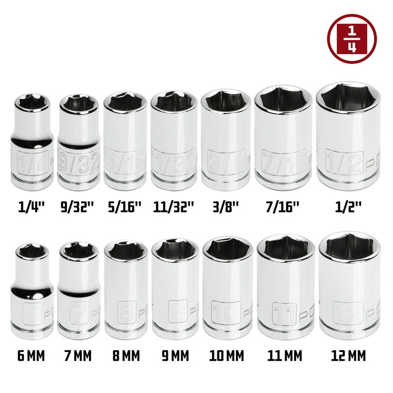 Powerbuilt 1/2 Inch Drive 35mm 12-Point Shallow Socket - Lifetime Warranty (642027)