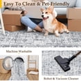 thumbnail image 4 of BERTHMEER 8'x10' Vintage Area Rugs Washable Rugs for Living Room Farmhouse Dining Room Office Throw Rugs Non-slip, Navy Blue, 4 of 6