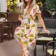thumbnail image 3 of Disketp Hamburger Pizza para Vestido de Manga Corta para Mujeres, Vestidos de Verano para Mujeres, Casual y Holgado para la Playa, 3 of 6