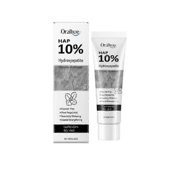 1-3pcs HAP 10% Whitening Toothpaste Hydroxyapatite for Sensitive Teeth Mint Flavor Anticavity Surface Stain Cleaning Brightening Oral Care