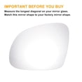 thumbnail image 3 of Left Driver Side Rearview Mirror Glass Replacement Non-heated White Glass Fit for SEAT Alhambra, 3 of 6