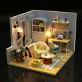 thumbnail image 2 of Kit de Maison de Poupée Miniature Bricolage Kit de Construction de Maison de Poupée à DEL Kit de Fabrication de Petite Maison, 2 of 9