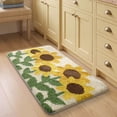 thumbnail image 4 of FRABE Bathroom Rug 20x32, Soft Absorbent Microfiber Bath Mats, Non-Slip Machine Wash Bath Mats for Bathroom, Shower and Bathtub Floor, Sunflower, 4 of 10