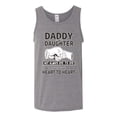 thumbnail image 2 of Wild Bobby,Daddy and Daughter Always Heart to Heart Daddys Girl Father Gift, Father's Day, Men Graphic Tank Top, Heather Grey, 2XL, 2 of 3