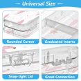 thumbnail image 4 of Plastic Pencil Box Large Capacity Pencil Boxes Clear Boxes with Snap-Tight Lid Stylish Office Supplies Storage Organizer Box Cute Pink Flamingo Pattern, 4 of 7
