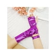 thumbnail image 5 of INSPIRE CHIC Women's Metallic Shiny Fingerless Short Gloves Shimmer Arm Warmers for Halloween Cosplay 1 Pair Fuchsia One Size, 5 of 6